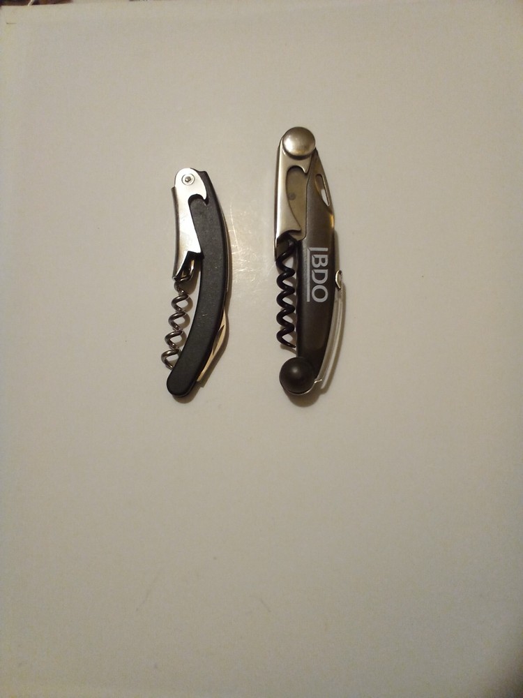 2 Bottle Openers Black Unsealed New 