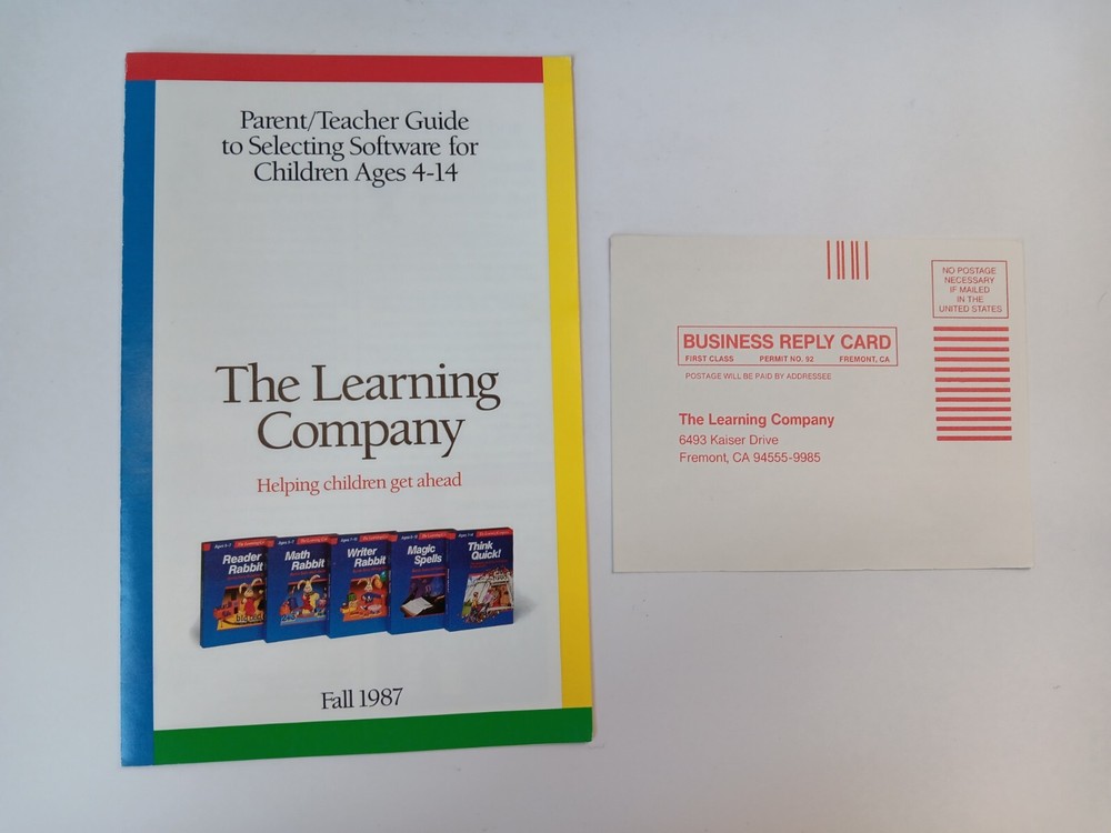 Commodore 64/128 Reader Rabbit The Learning Company Software Tested/Works