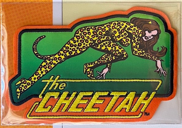 THE CHEETAH PATCH on INFO CARD ~ Willabee & Ward ~ DC COMICS PATCH COLLECTION
