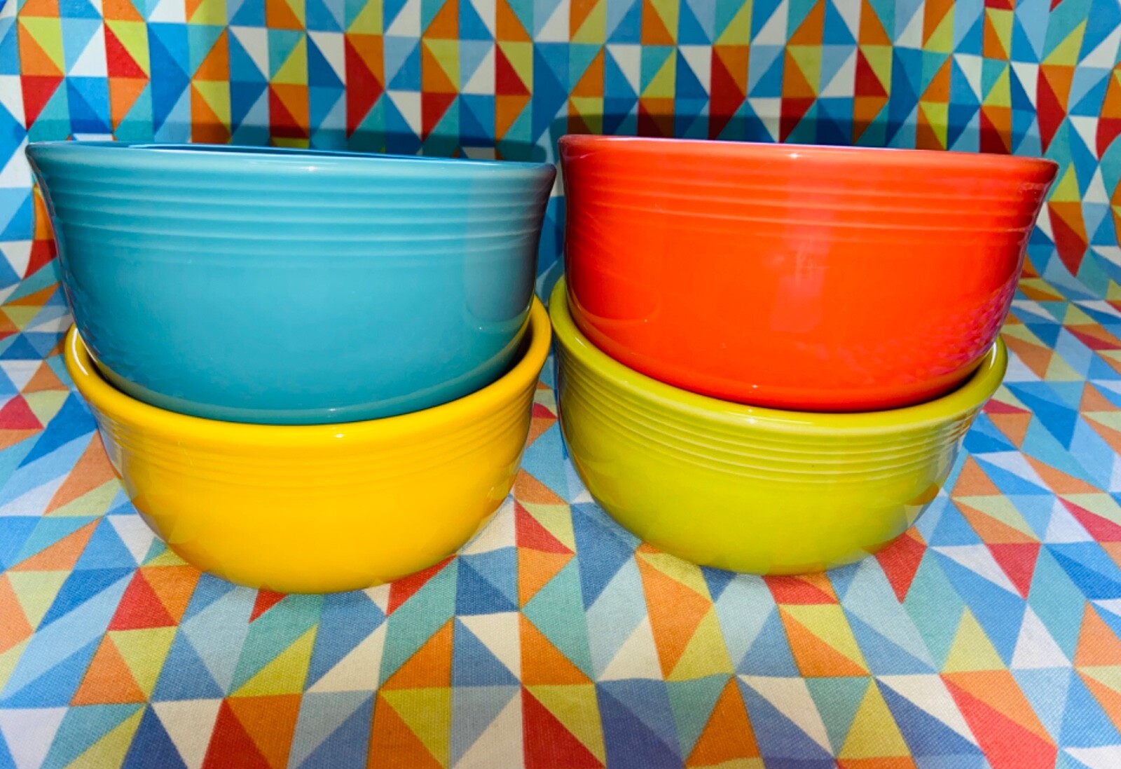 NEW mixed bright color set 4 FIESTA WARE GUSTO BOWLS 28 oz free shipping