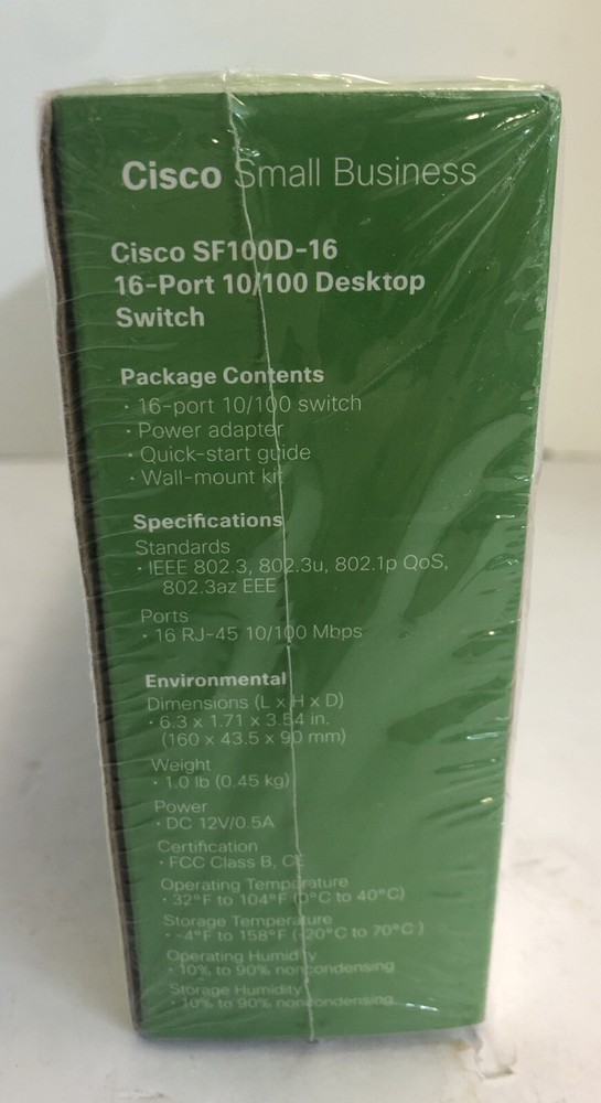 CISCO SF110D-16 16 Port Ethernet Switch 10/100base NEW!!