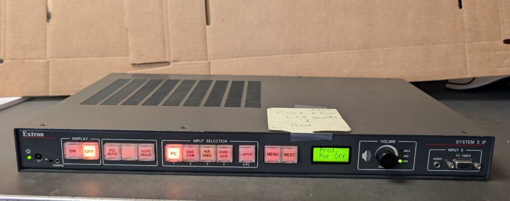 Extron System 5 IP ~ Audio/Video (A/V) Switcher, Five Input, One Output