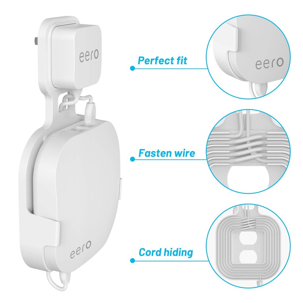 Eero Pro Wall Mount Holder 3-Pack White WiFi System Bracket Simplified Sturdy St