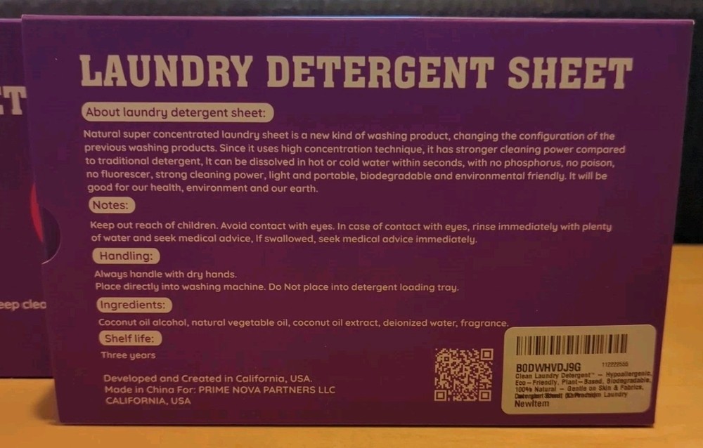 3x Clean Laundry Detergent Sheet–Vegan, Plant-Based, Biodegradable, 100% Natural