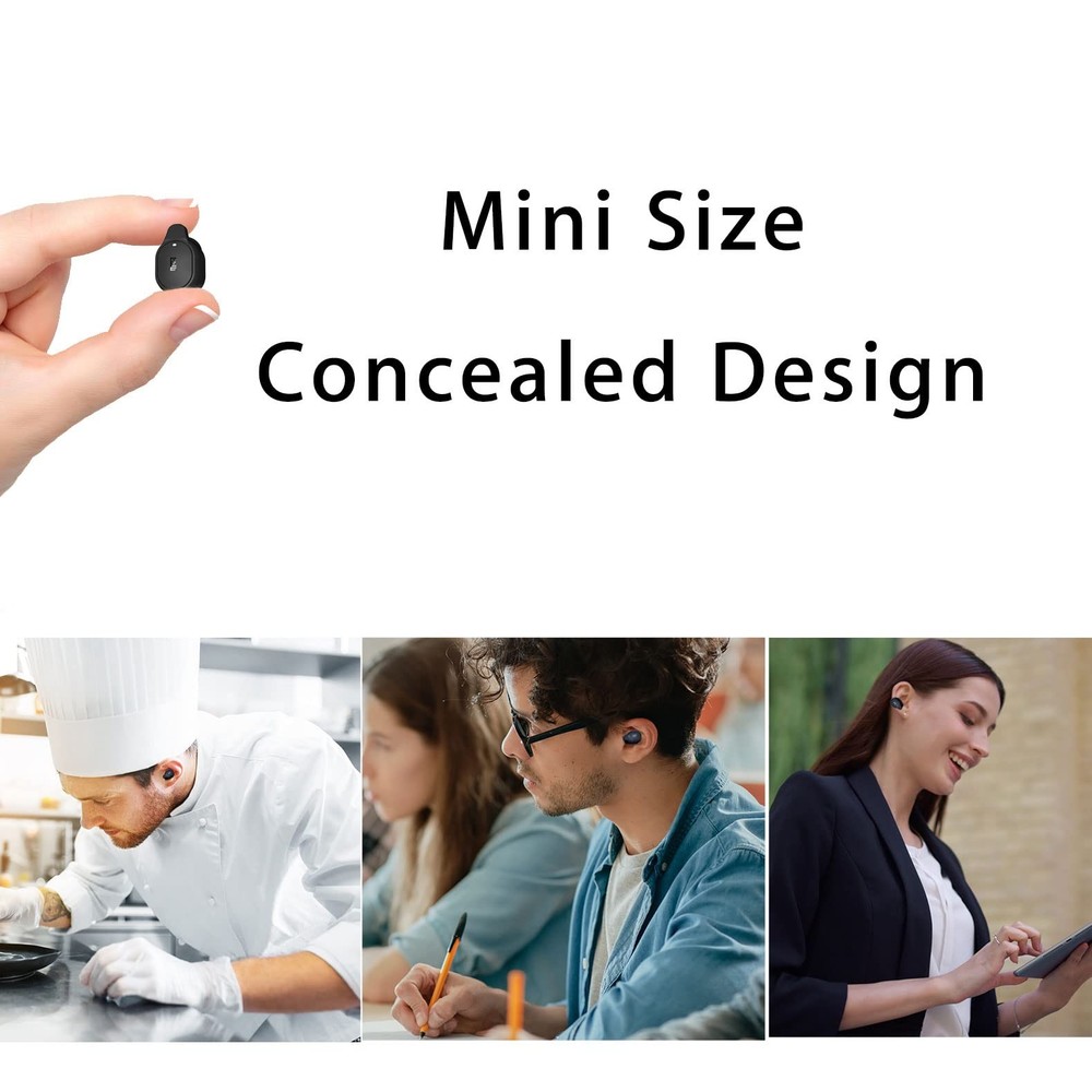 Bluetooth Mini Single Earbud Wireless Invisible Pro Headset 8Hrs Playtime Noi...