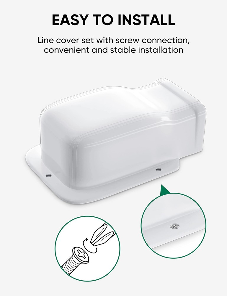 Wall Cover Set for Ductless Mini Split Central AC - PVC Accessories