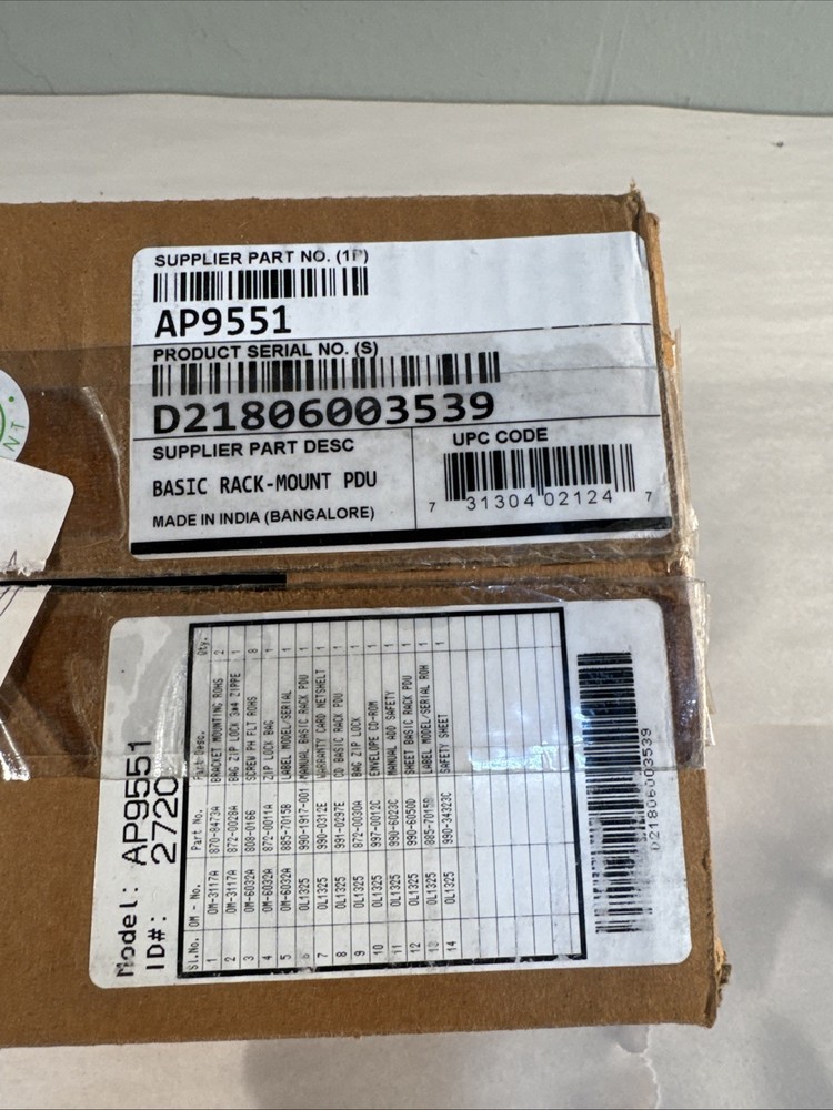 NEW APC AP9551 PDU Basic 100V-120V/20A 14 Outlets Vertical Rackmount #22