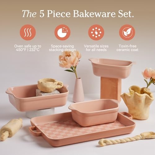 Our Place Bakeware Set | 5-Piece Ceramic Bakeware Collection with Spice