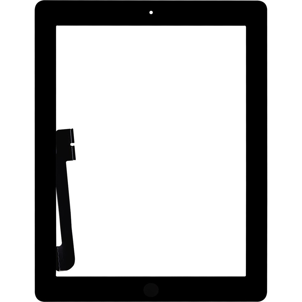 Brilliance Pro Digitizer + Home Button Black Replacement Compatible For iPad 3