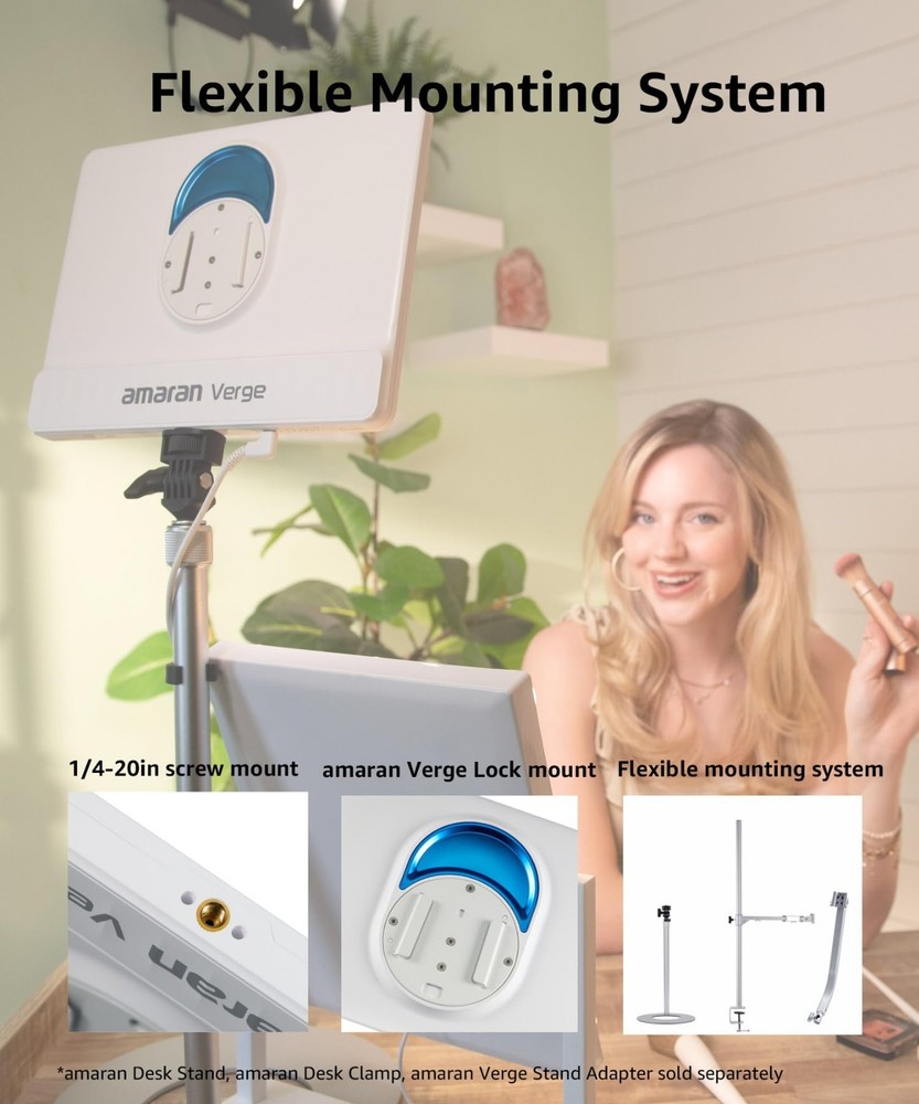 amaran Verge Bi-Color Edge-lit Rectangular Panel 26W Soft LED Video Light