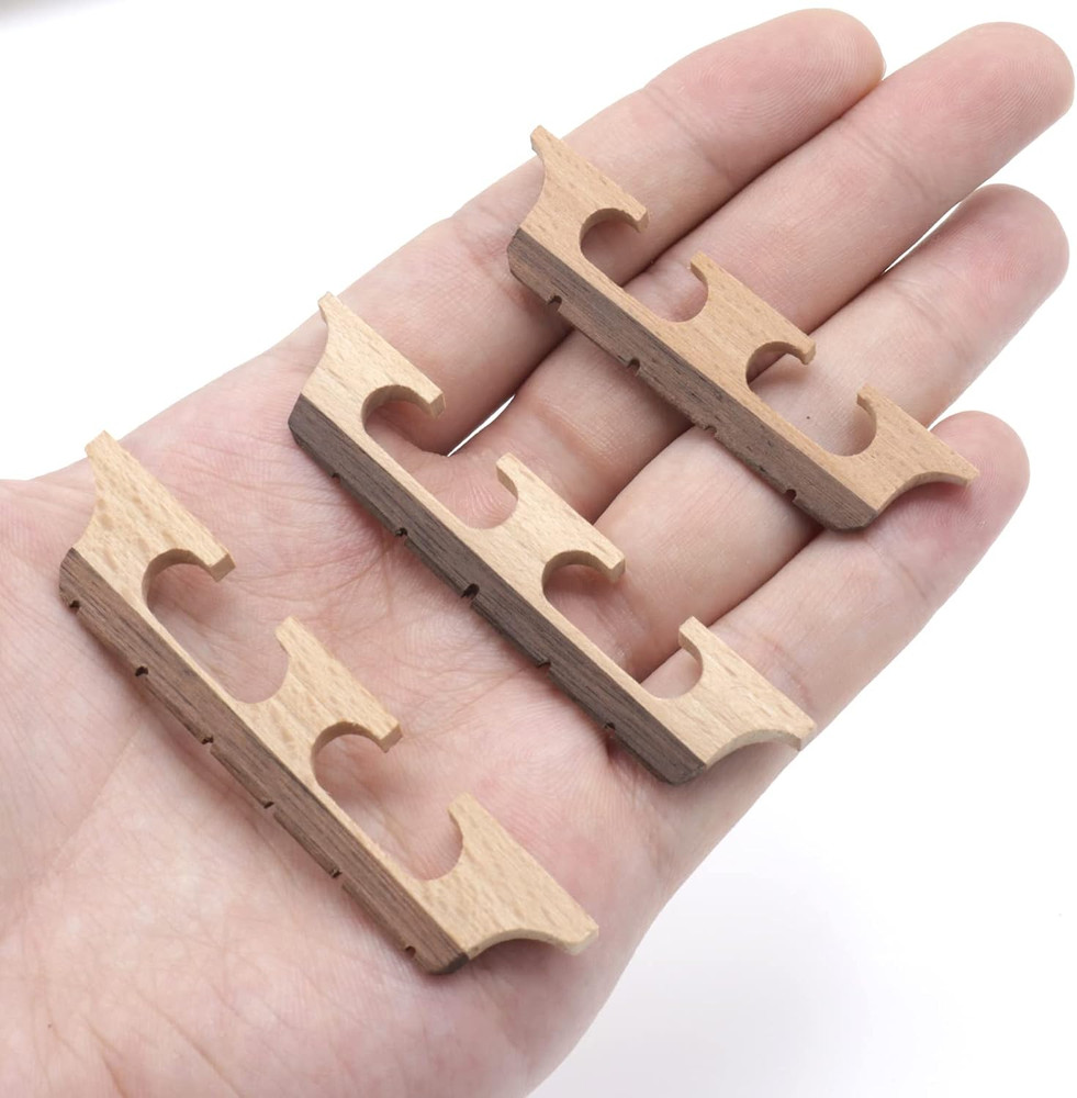 6-String Banjo Bridge, Ebony Maple Banjo Bridge Replacement Composite with Dual-
