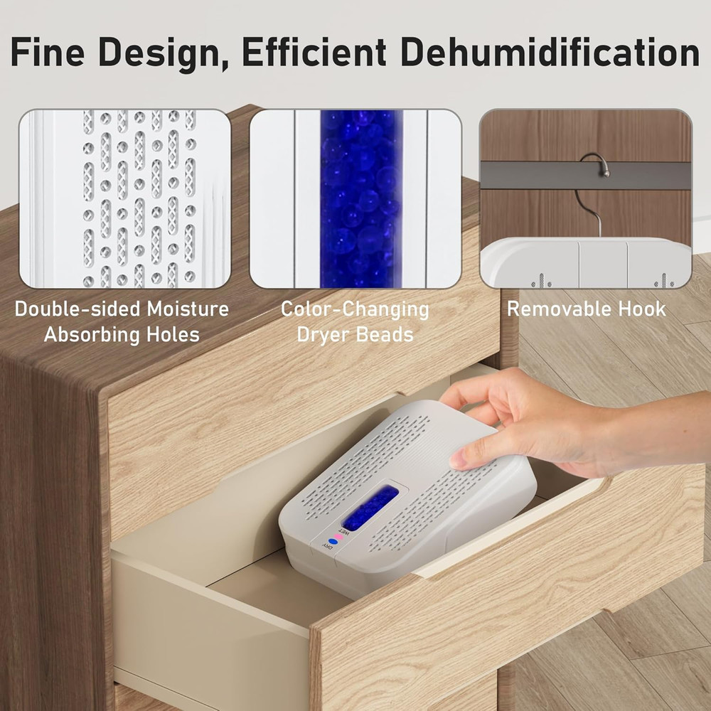 Rechargeable Small Dehumidifier, Portable Mini Dehumidifier for Bathroom, Highly