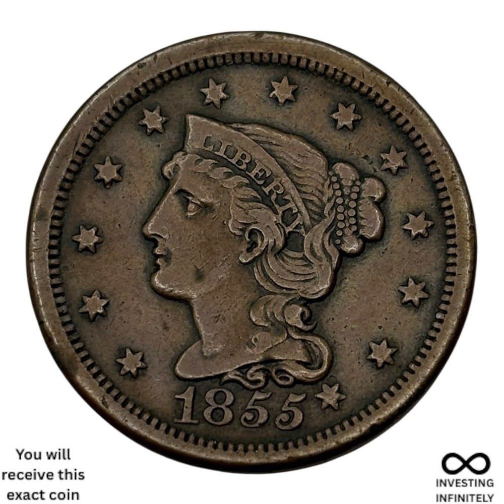 1855 Large Cent Knob On Ear  X-1749