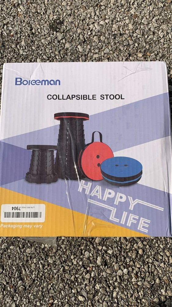 Boreeman Collapsible Stool - Lightweight & Sturdy - Load Capacity 400lbs