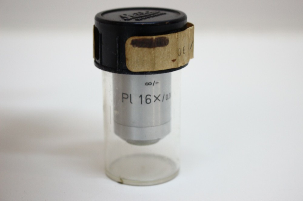 Leitz Wetzland PL 16x/0.30 Microscope Objective Lens Made in Germany