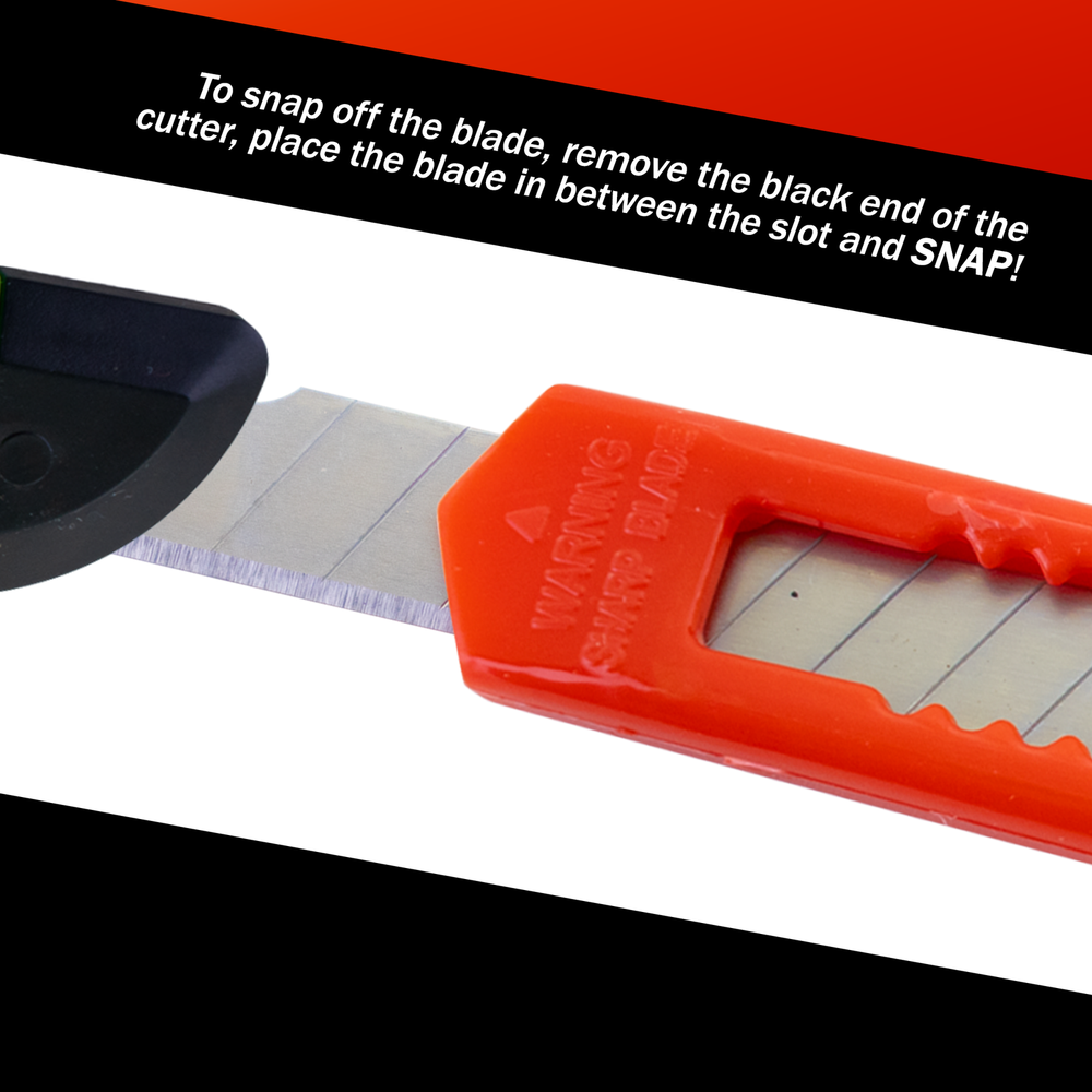 10 Bulk Small Red Utility Knife Box Cutters Snap Off Blade 9MM Blade