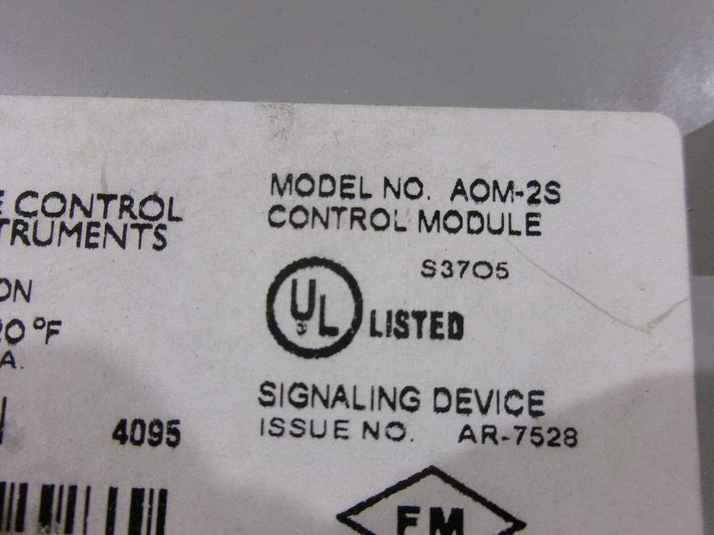 New Fire Control Instruments AOM-2S Fire Alarm Control Module w/o Cover Plate