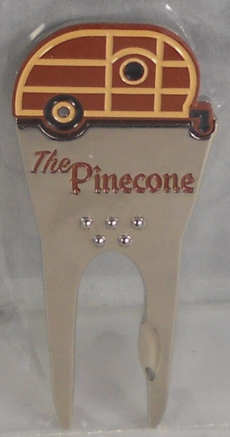 Pinehurst #2 The Pinecone Removeable Golf Ball Marker & Enameled Divot Tool