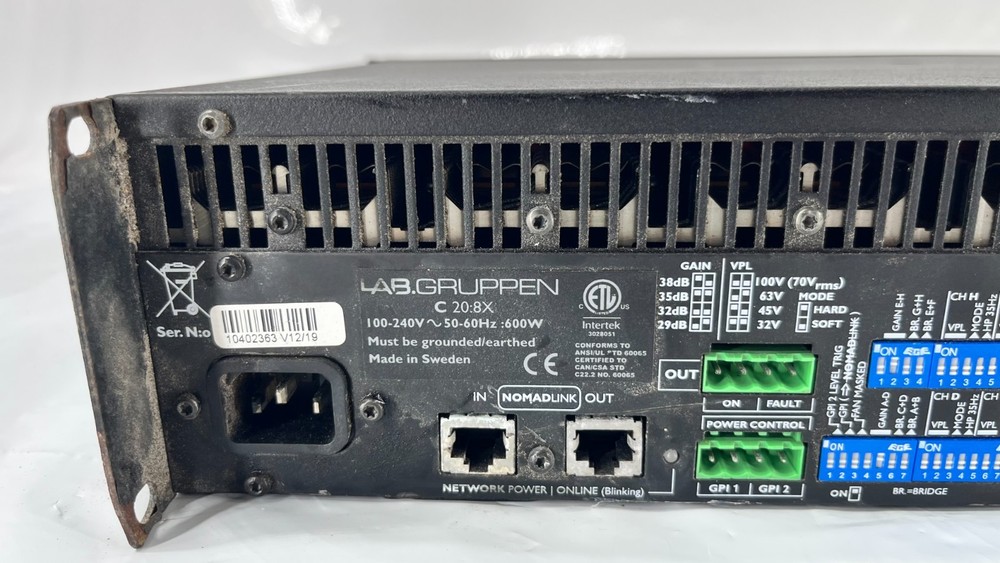 Lab Gruppen C 20:8X 2000W 8-Channel Power Amplifier