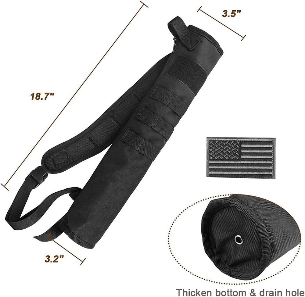 Archery Lightweight Back Arrow Quiver Dual Use Foldable Compact Hip Arrows Ba...