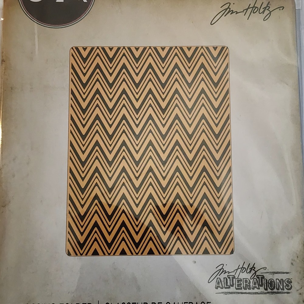 Sizzix Tim Holtz Alterations Texture Fades A2 Embossing Folder ZIGZAG