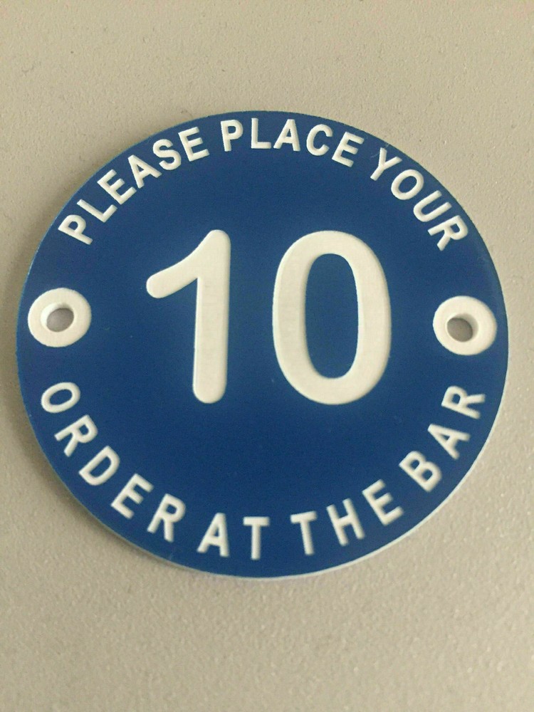 Engraved Table Discs “Please Place Order” for Pubs, Hotels, Restaurants,Club