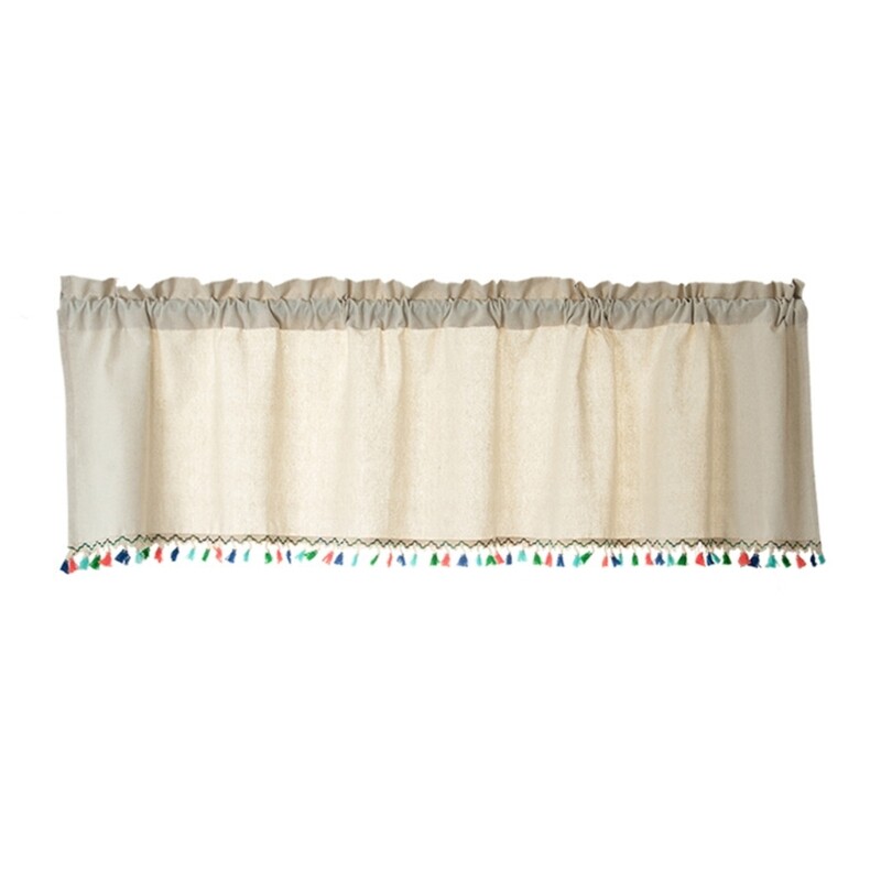 Kitchen Window Curtains Short Opaque Linen Look Small Window Curtains