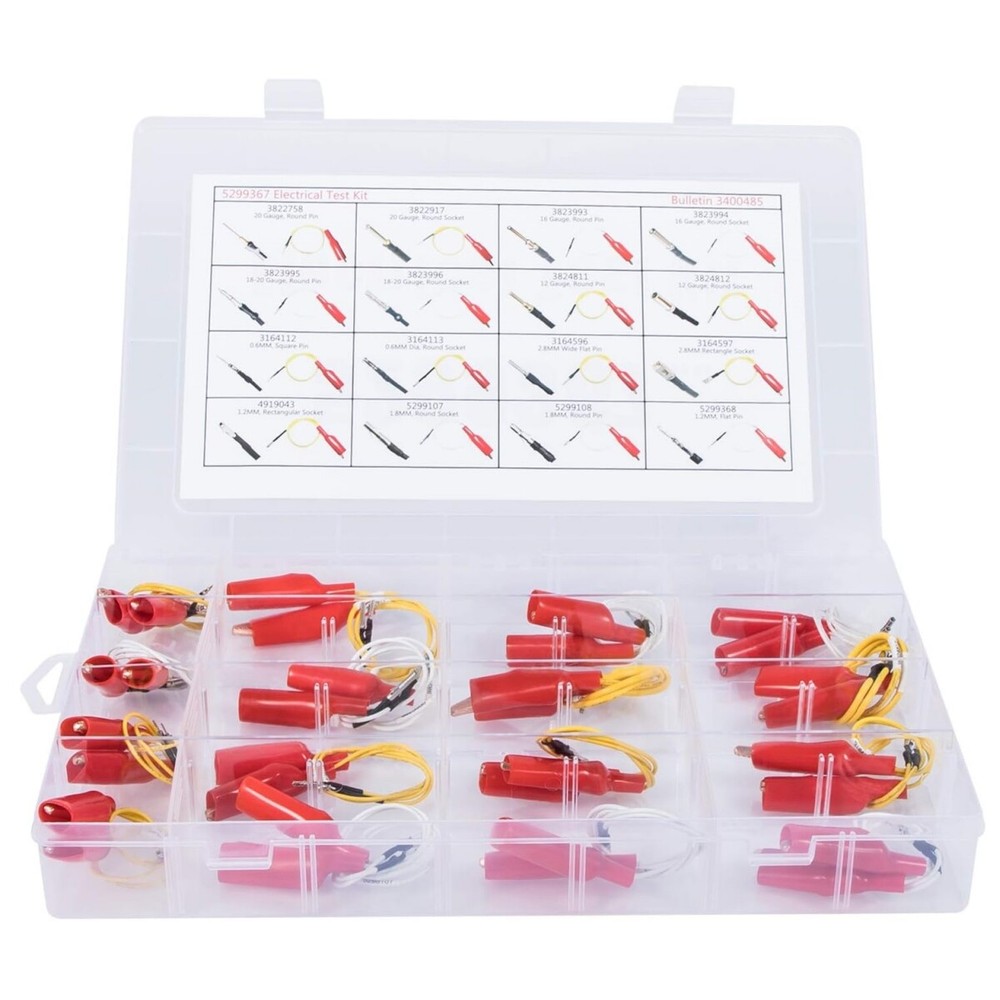 5299367 TEST LEAD KIT 16 PIECES ELECTRICAL TESTERS WIRE CONNECTORS CABLES SET