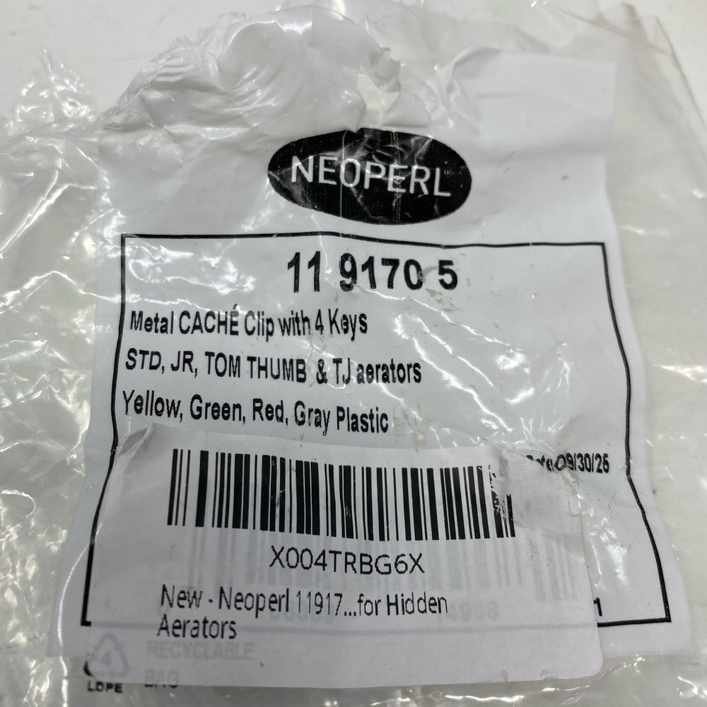 NEOPERL Cache Aerator Key Set 4-Size STD/JR/TJ/TT, Multi-Color