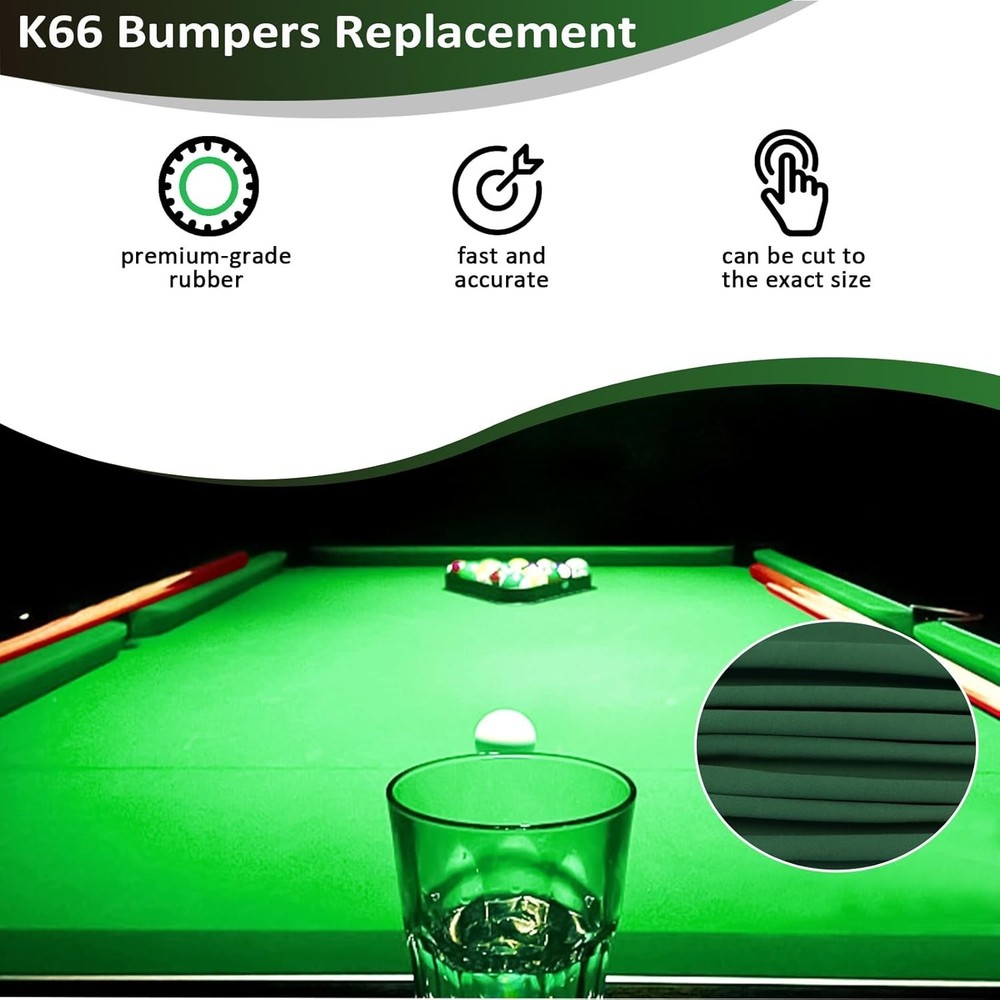 High-Quality Rubber Bumpers Set - Billiard Table Accessories