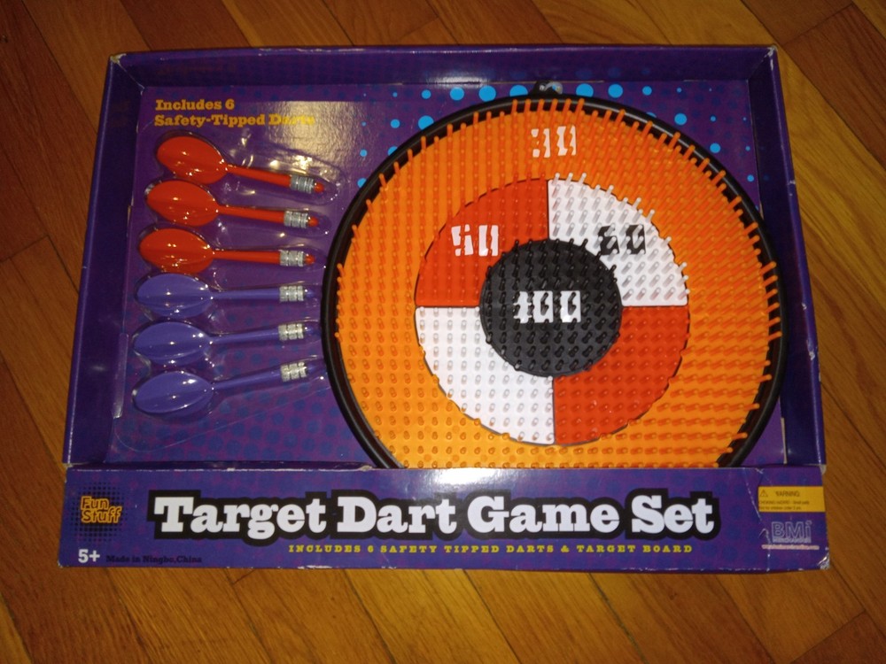 Target Dart Game Set Fun Stuff 6 Saftey Tip Darts