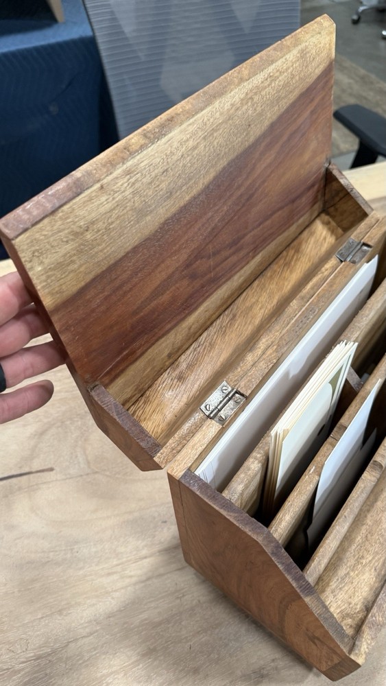 Antique Slope Front Stationary Box