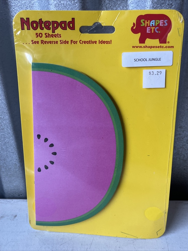 SHAPES ETC: LARGE NOTEPAD 50 SHEETS - WATERMELON