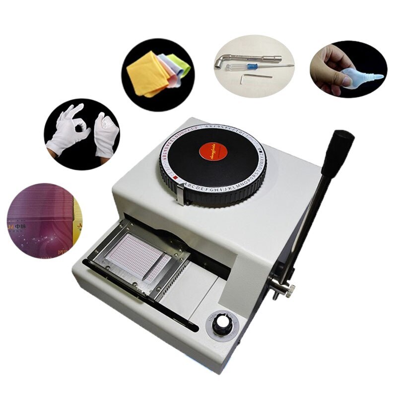 PVC Card Embosser Machine VIP Card Typewriter Letters Numbers Embossing Coder