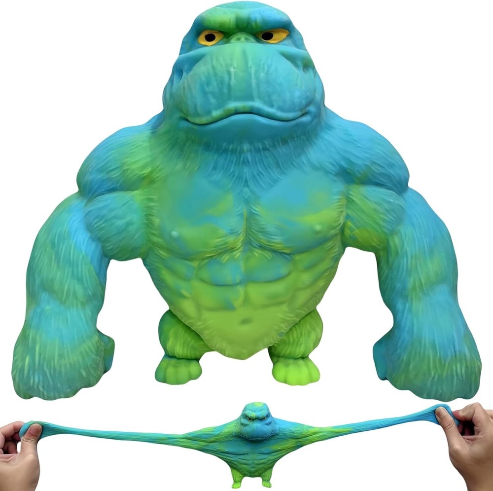 Stretchy Squishy Monkey Squeeze Toy Funny Gorilla one size, Green