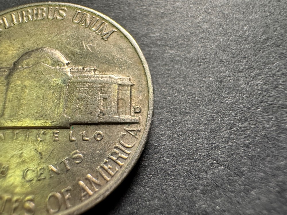 1966D Jefferson Nickel Error Coin - 3 BAR Error Coin