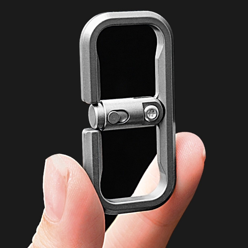 Titanium Alloy Press Lock Keychain Car Key Hang Buckle Lightweight