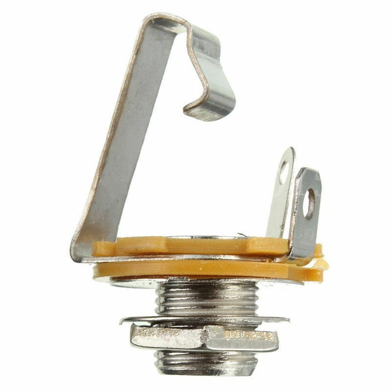 10 Pcs Mono Electric&Bass Guitar Jack Socket Connector Panel Mount Plate aa