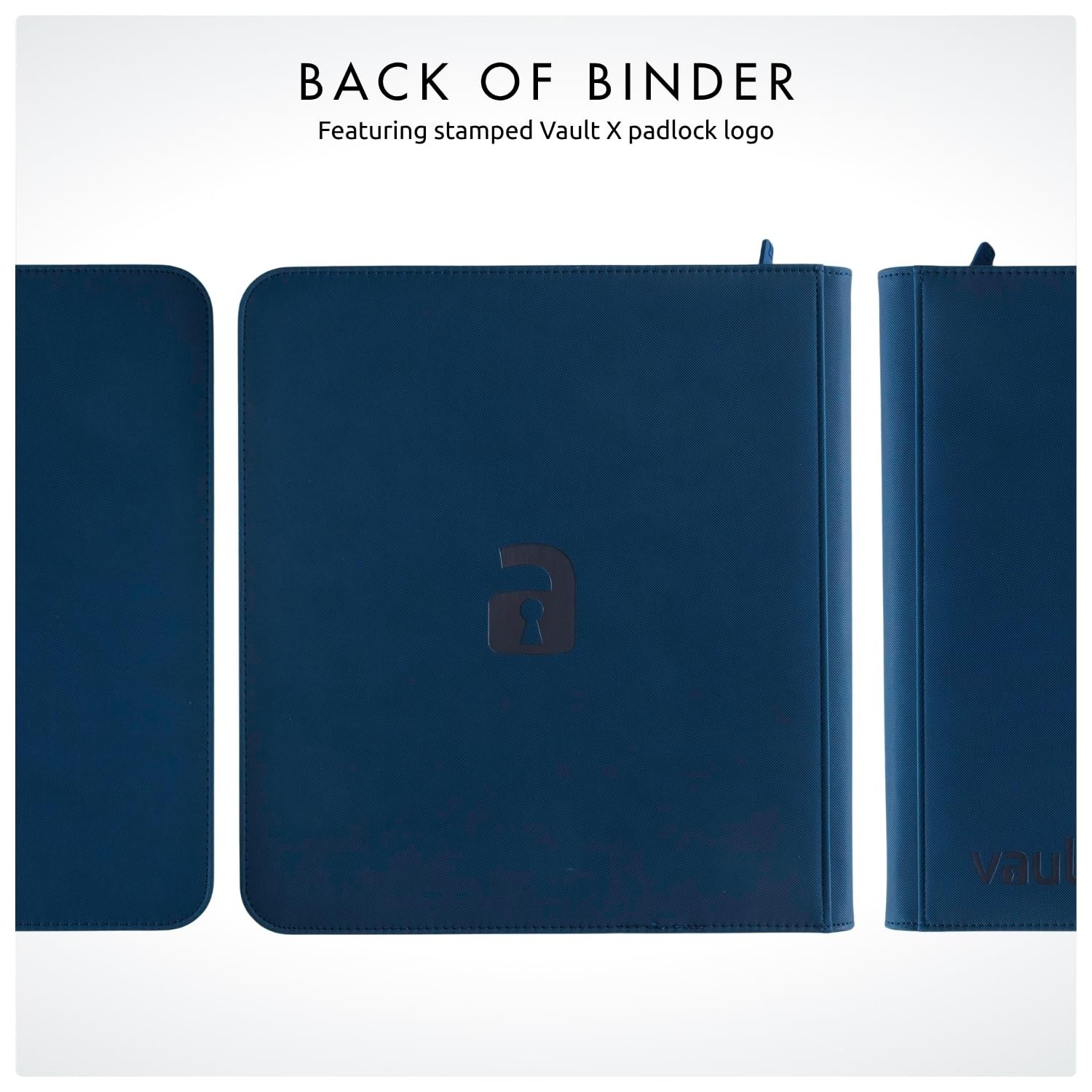 Vault X 12 XL Pocket Zip Binder - 624 Card, TCG Folder Album, Side-Loading (Blue