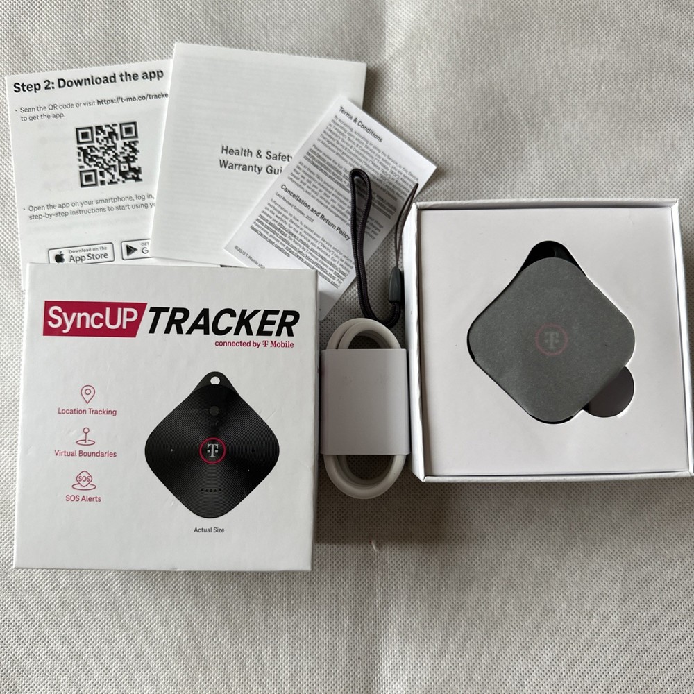 T-Mobile SyncUp Tracker 2nd Gen 64MB Blk Kit - 2024 - Tracking Device Open Box
