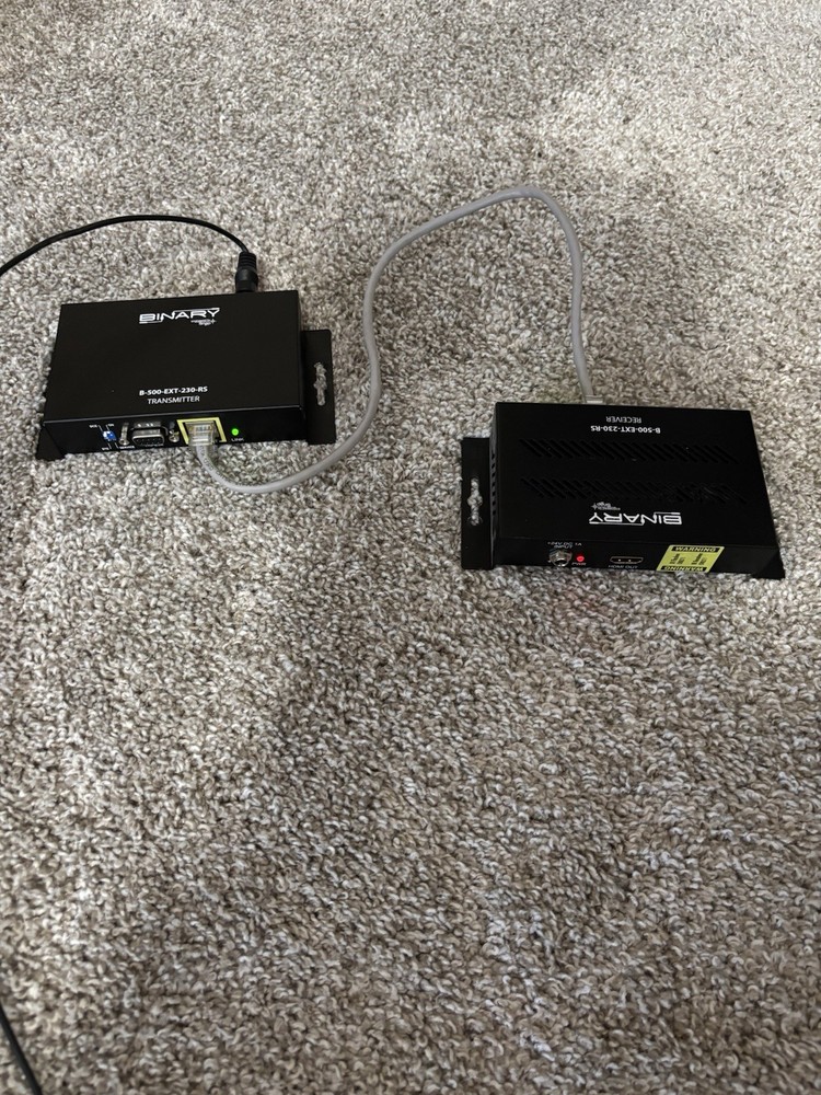 Binary B-500-EXT-230-RS HDMI Extender Transmitter Receiver Set, RS-232, Network