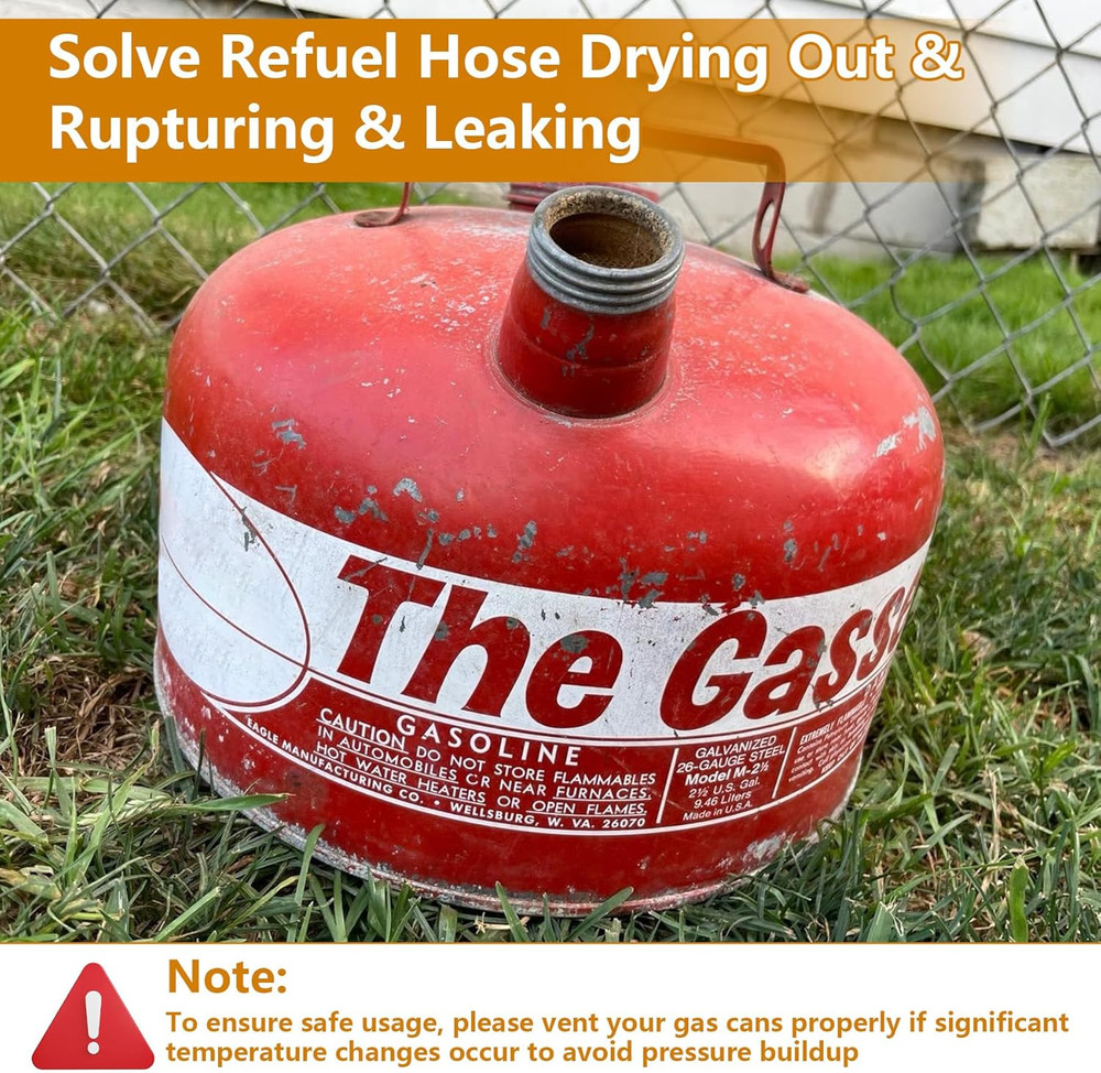 No Cap Gas Can Spout with Rubber Stopper with Eagle & Jerry Cans 1.5, Missing Ca