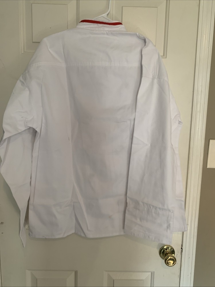 Chef Coat Uncommon Threads Large L White Restaurant Kitchen Uniform Button Up