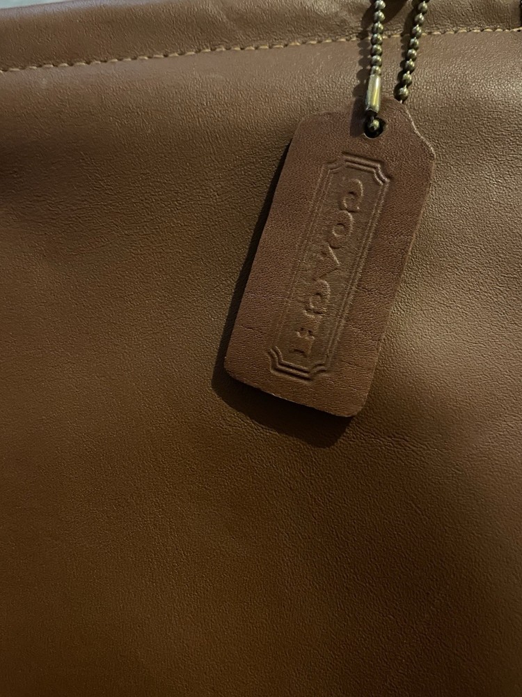 Coach Metropolitan Briefcase Bag Brown Leather Top Handle