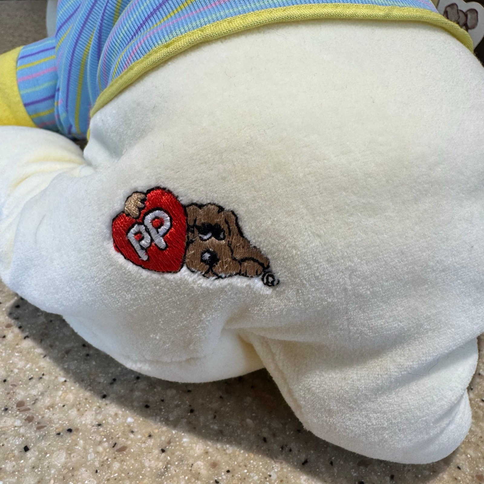 Vintage 1986 Tonka Pound Puppies White Puppy w/ Shirt Collar #7817 In Box Retro