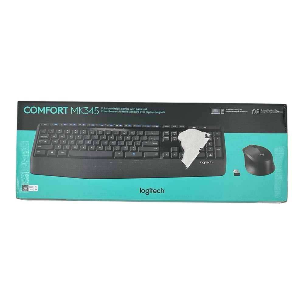 Logitech Comfort MK345 Full Size Wireless Keyboard & Mouse Combo