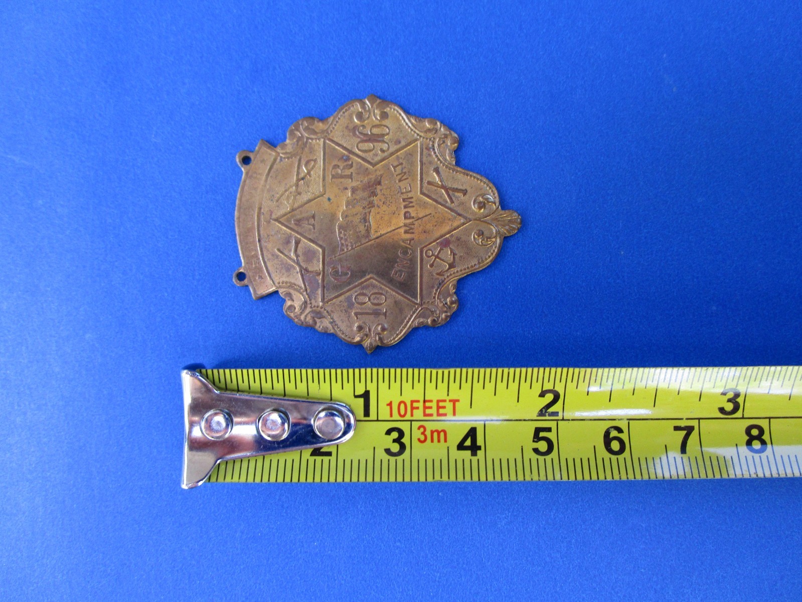 Civil War Union Veterans GAR Encampment Badge Dated 1896