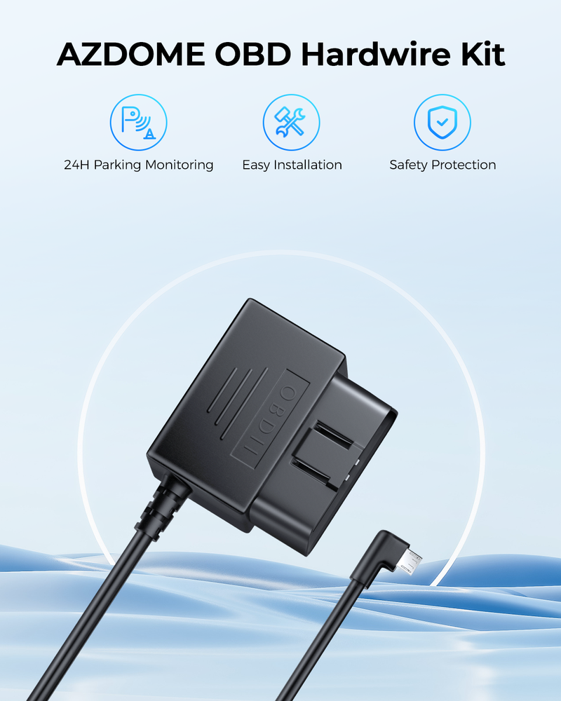 AZDOME Dash Cam OBD Hardwire Kit Power Cable Micro USB Port Support Parking Mode