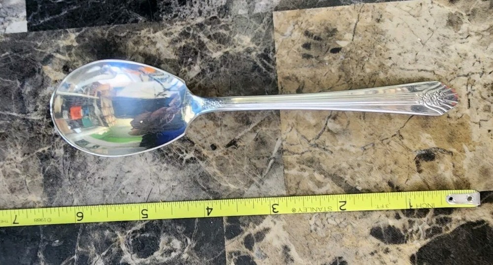 😄 WM ROGERS ART DECO c1939 IMPERIAL SILVERPLATED SUGAR SPOON 🍚 🥄