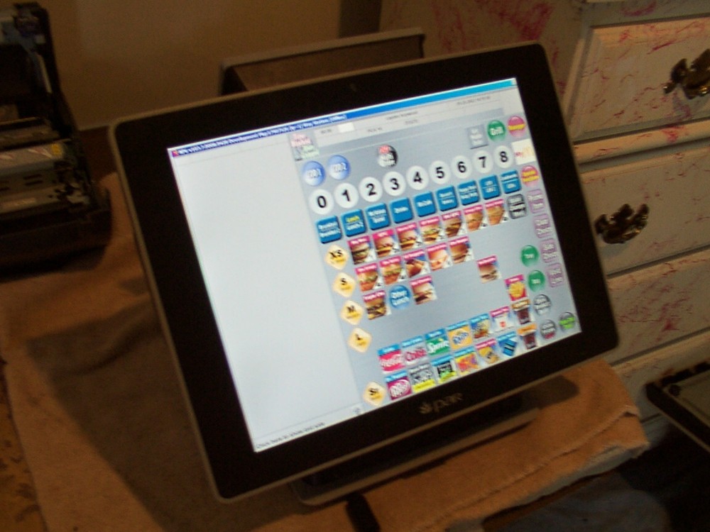 Par T8315 POS Terminal Partech Everserv with THUMB READER, Rear LED Display, POS